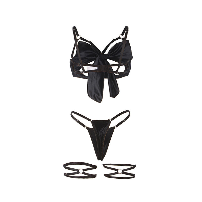 SUBBLIME 955199 SET SUJETADOR CON LAZO NEGRO AJUSTABLE S M