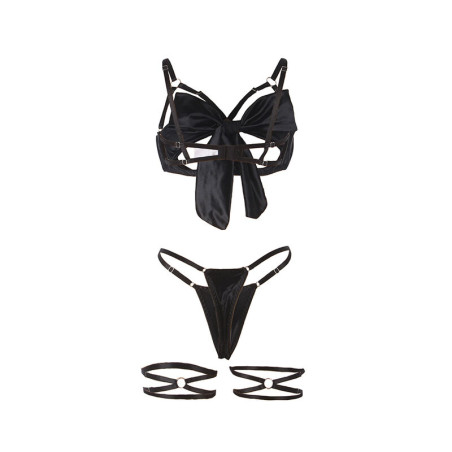 SUBBLIME 955199 SET SUJETADOR CON LAZO NEGRO AJUSTABLE S M