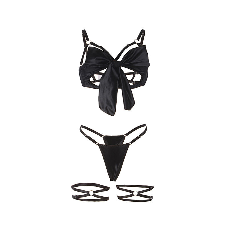 SUBBLIME 955205 SET SUJETADOR CON LAZO NEGRO AJUSTABLE L XL