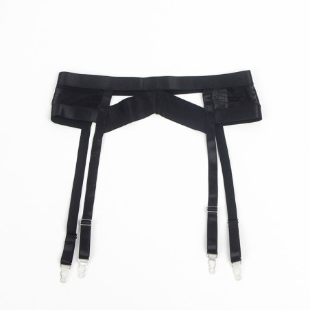 SUBBLIME 955236 SET SUJETADOR CON LIGUERO BONDAGE NEGRO S M