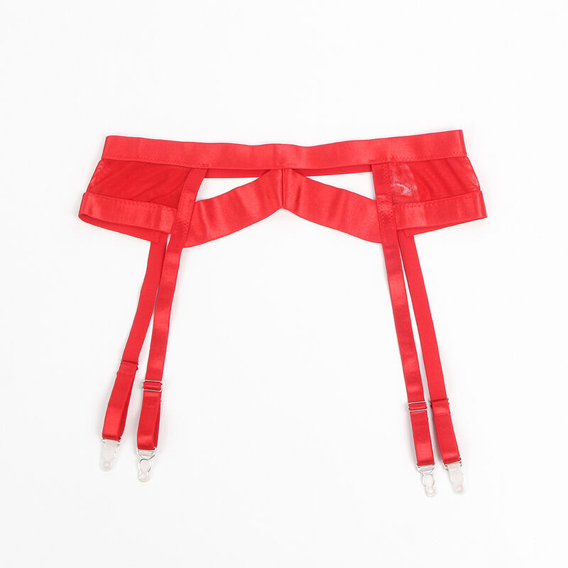SUBBLIME 955250 SET SUJETADOR CON LIGUERO BONDAGE ROJO S M