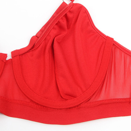 SUBBLIME 955267 SET SUJETADOR CON LIGUERO BONDAGE ROJO L XL