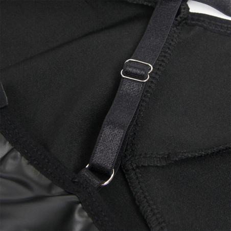 SUBBLIME 955373 VESTIDO CON TIRANTES DE CUERO NEGRO S M