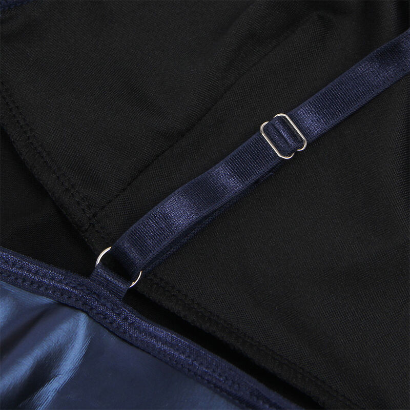 SUBBLIME 955427 VESTIDO CON TIRANTES DE CUERO AZUL L XL