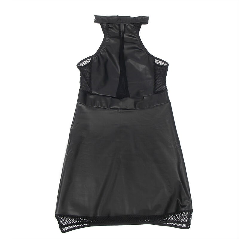 SUBBLIME 955472 VESTIDO CUELLO HALTER CON TRANSPARENCIAS NEGRO S M