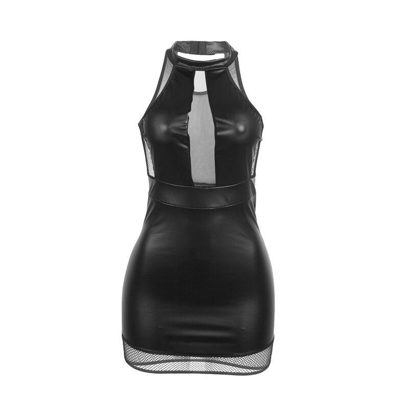 SUBBLIME 955489 VESTIDO CUELLO HALTER CON TRANSPARENCIAS NEGRO L XL