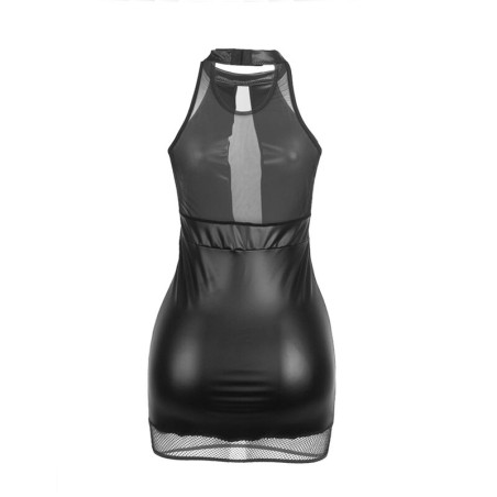 SUBBLIME 955489 VESTIDO CUELLO HALTER CON TRANSPARENCIAS NEGRO L XL