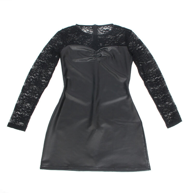 SUBBLIME 955595 VESTIDO DE MANGA LARGA CON ENCAJE NEGRO S M