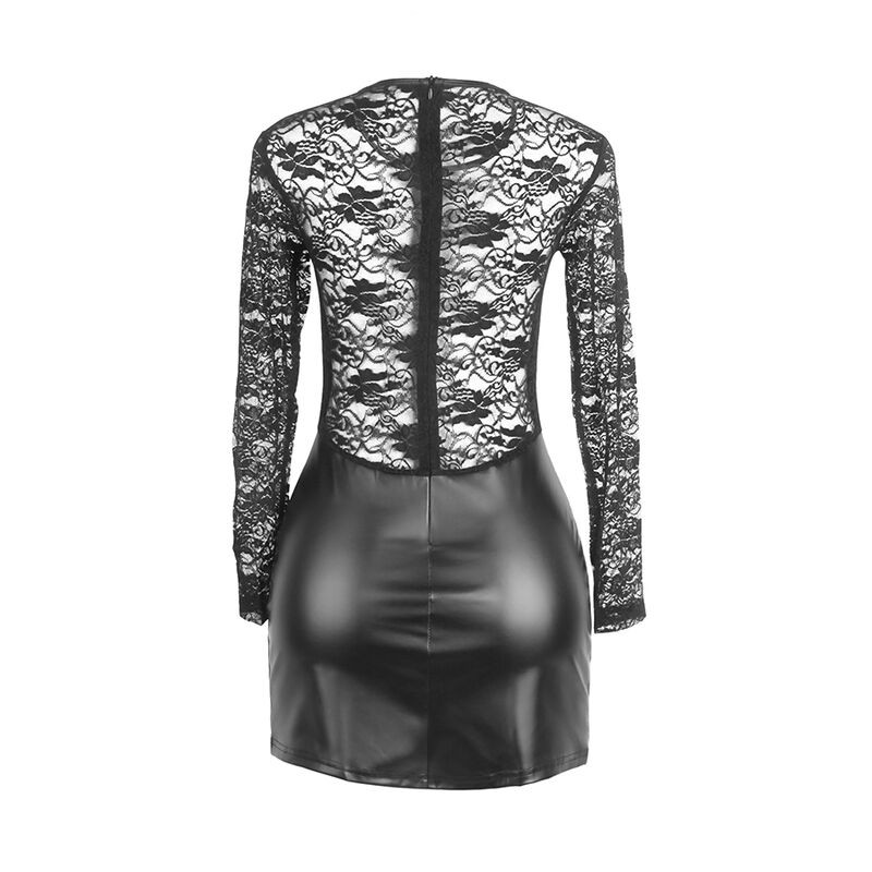 SUBBLIME 955601 VESTIDO DE MANGA LARGA CON ENCAJE NEGRO L XL