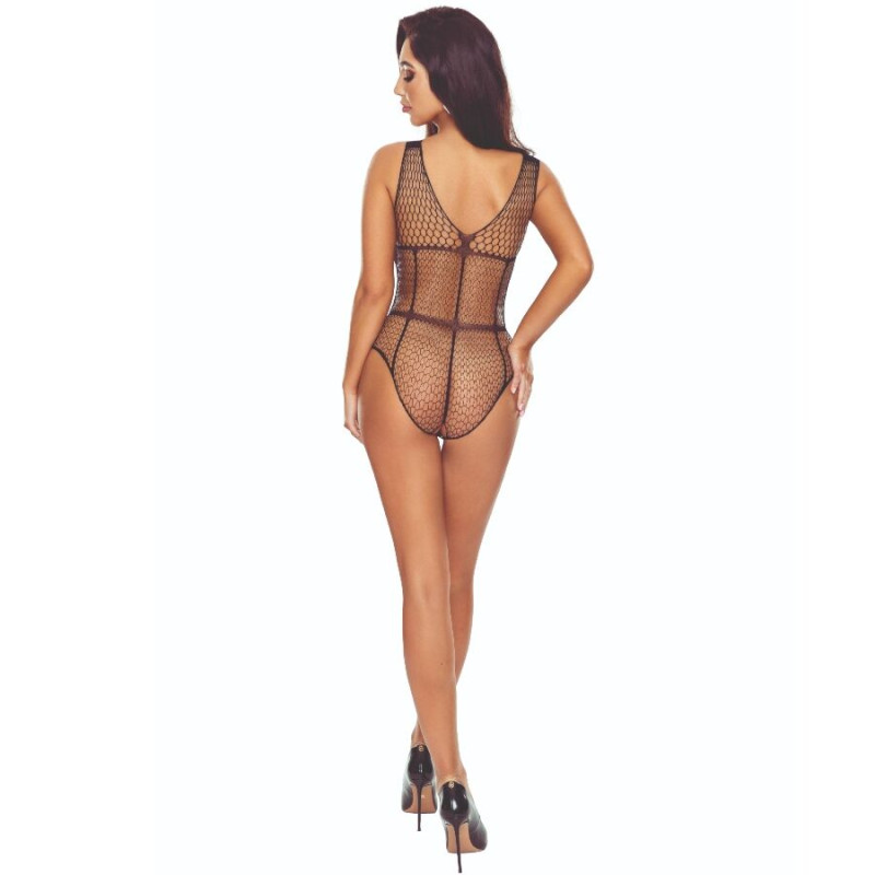 PASSION BS114 BODYSTOCKING REJILLA NEGRO