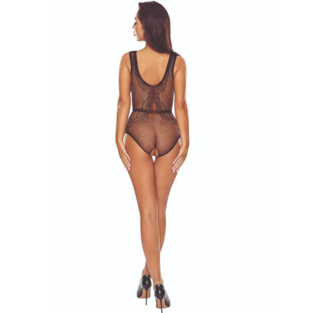 PASSION BS115 BODYSTOCKING REJILLA NEGRO