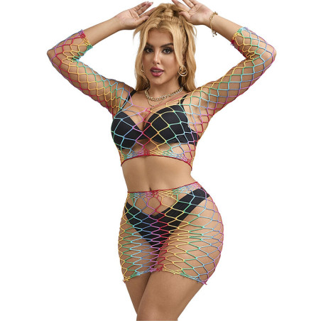 SUBBLIME 952440 SET DE REJILLA 2 PIEZAS MANGA LARGA ARCOIRIS TALLA UNICA