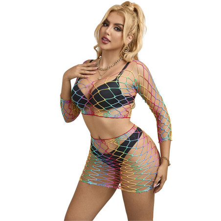 SUBBLIME 952440 SET DE REJILLA 2 PIEZAS MANGA LARGA ARCOIRIS TALLA UNICA
