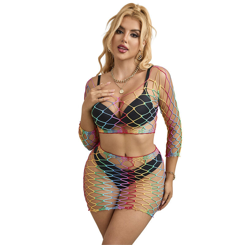 SUBBLIME 952440 SET DE REJILLA 2 PIEZAS MANGA LARGA ARCOIRIS TALLA UNICA