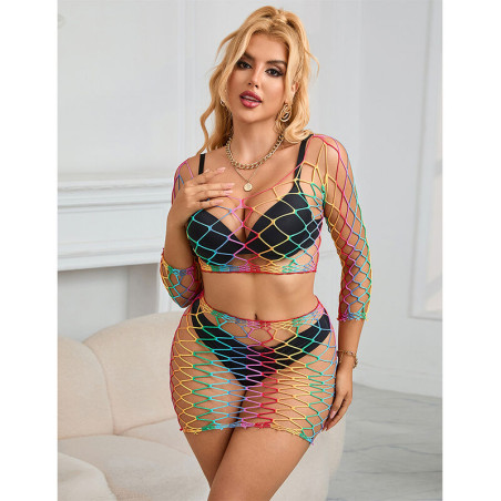 SUBBLIME 952440 SET DE REJILLA 2 PIEZAS MANGA LARGA ARCOIRIS TALLA UNICA