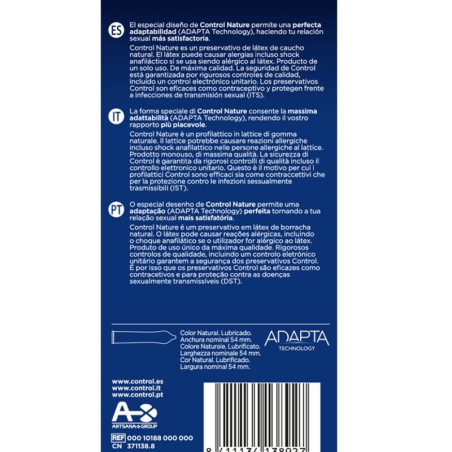 CONTROL ADAPTA NATURE PRESERVATIVOS 6 UNIDADES