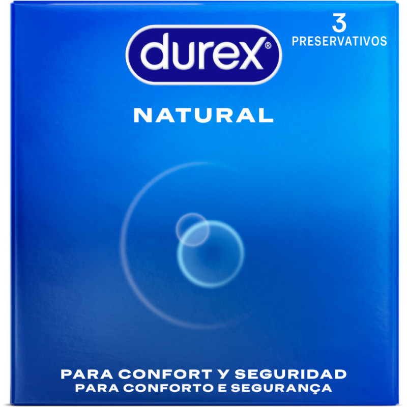 DUREX PRESERVATIVOS NATURAL 3 UNIDADES