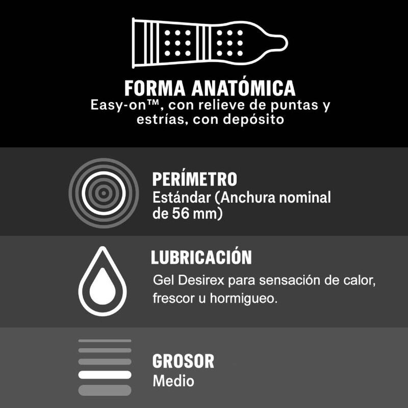 DUREX INTENSE ORGASMIC 12 UNIDADES