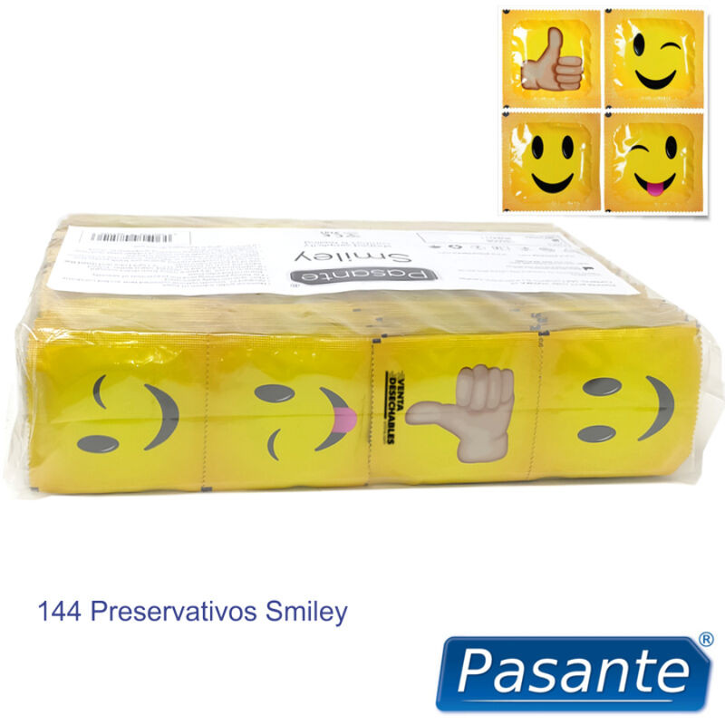 PASANTE PRESERVATIVO SMILEY BOLSA 144 UNIDADES