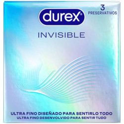 DUREX PRESERVATIVOS INVISIBLE ULTRA FINO 3 UNIDADES