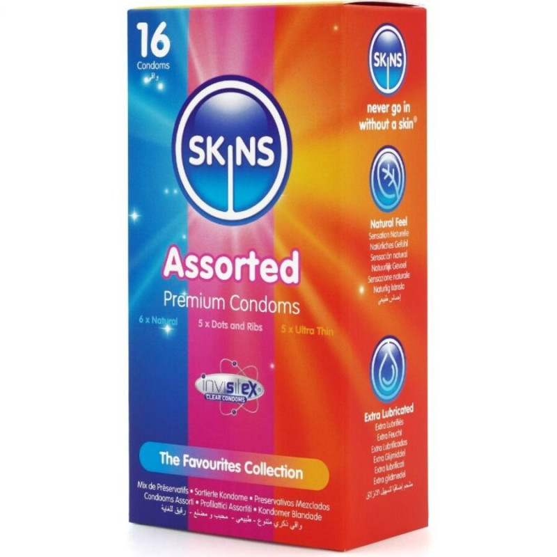 SKINS SURTIDO PRESERVATIVOS PREMIUM PACK 16