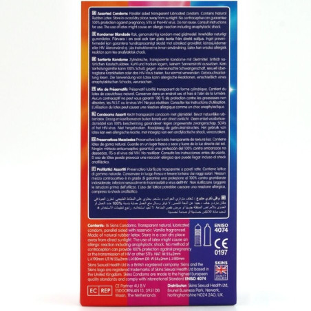 SKINS SURTIDO PRESERVATIVOS PREMIUM PACK 16