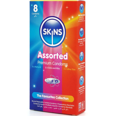 SKINS SURTIDO PRESERVATIVOS PREMIUM PACK 8