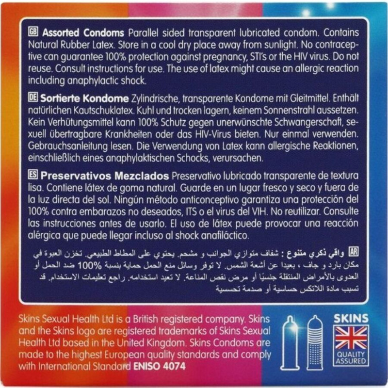 SKINS SURTIDO PRESERVATIVOS PREMIUM PACK 4