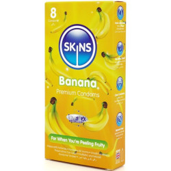 SKINS PRESERVATIVOS PREMIUM SABOR PLATANO PACK 8 2