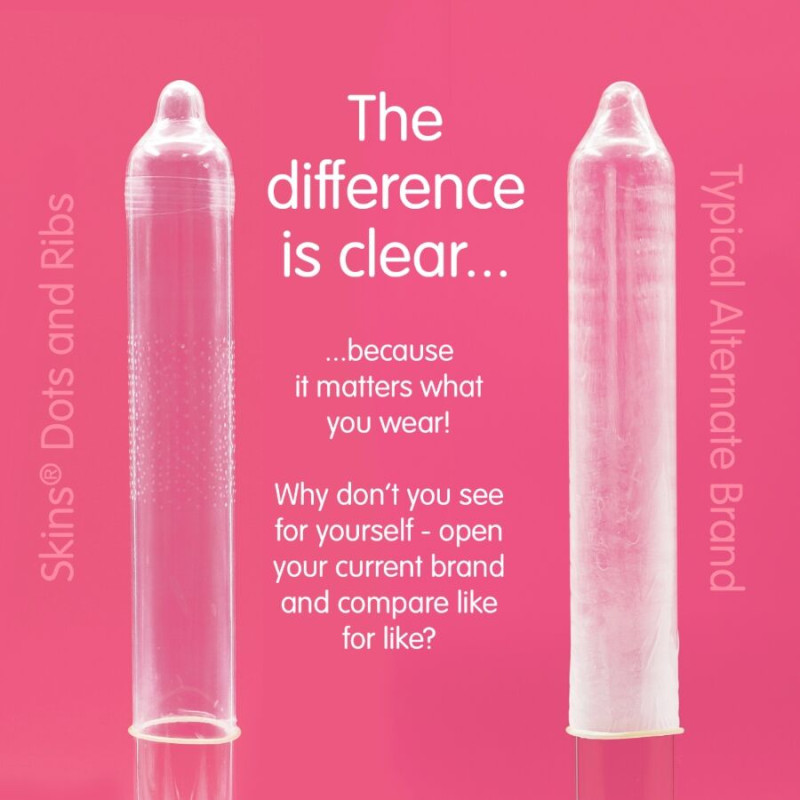 SKINS DOTS RIBS PRESERVATIVOS PREMIUM PACK 4