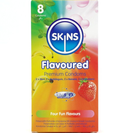 SKINS MULTI SABORES PRESERVATIVOS PREMIUM PACK 8