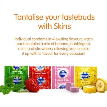 SKINS MULTI SABORES PRESERVATIVOS PREMIUM PACK 8