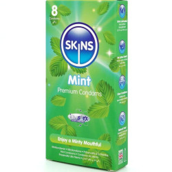 SKINS PRESERVATIVOS PREMIUM SABOR MENTA PACK 8 2