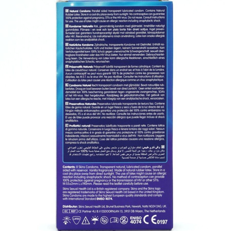 SKINS NATURAL PRESERVATIVOS PREMIUM PACK 8
