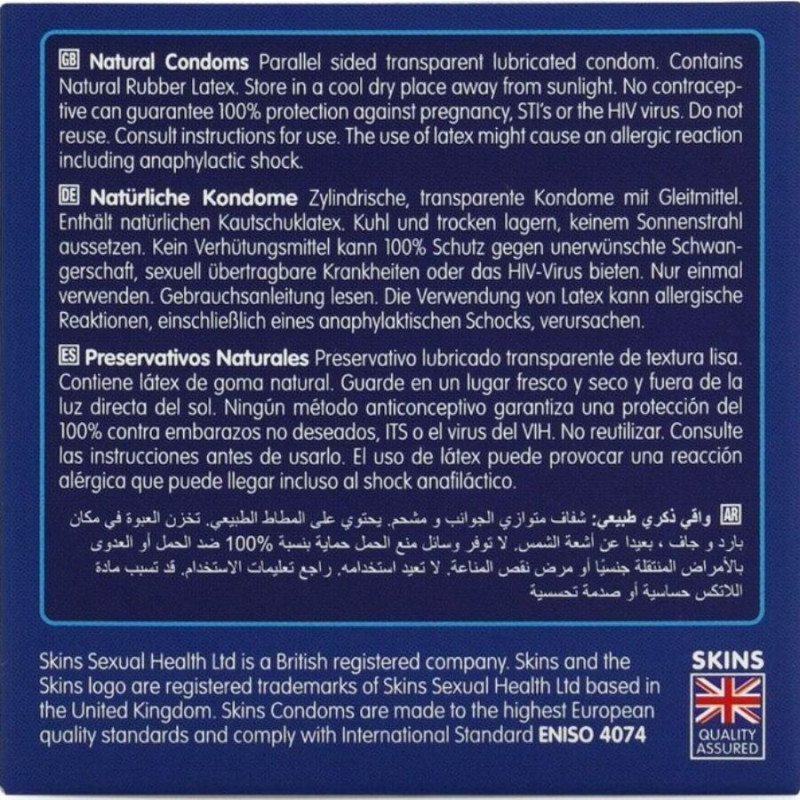 SKINS NATURAL PRESERVATIVOS PREMIUM PACK 4