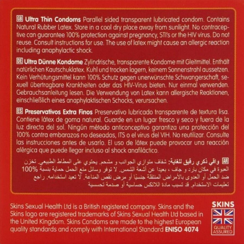SKINS ULTRAFINOS PRESERVATIVOS PREMIUM PACK 4