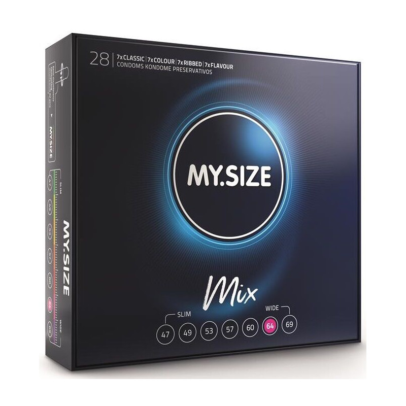 MY SIZE MIX PRESERVATIVOS 64 MM 28 UNIDADES