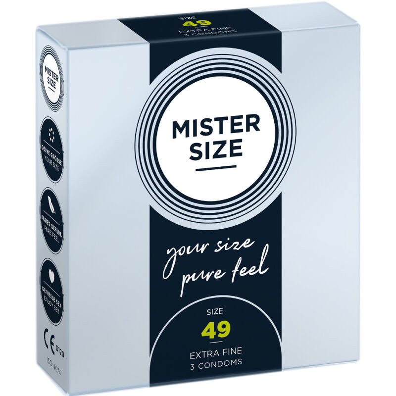 MISTER SIZE PRESERVATIVOS TALLA S 49 MM 3 UNIDADES
