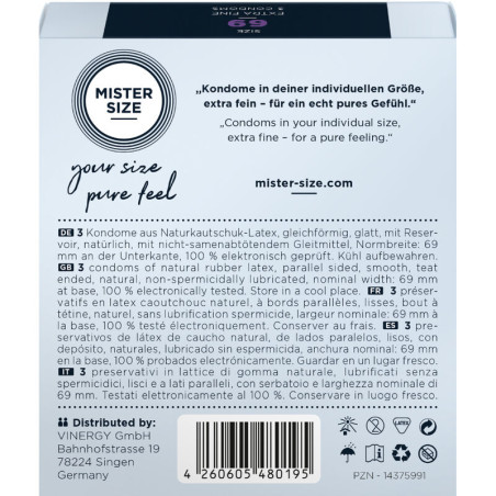 MISTER SIZE PRESERVATIVOS TALLA XXXL 69 MM 3 UNIDADES