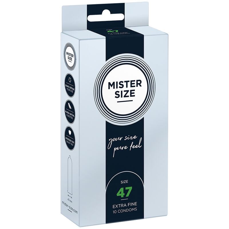 MISTER SIZE PRESERVATIVOS TALLA XS 47 MM 10 UNIDADES