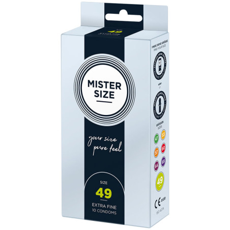 MISTER SIZE PRESERVATIVOS TALLA S 49 MM 10 UNIDADES