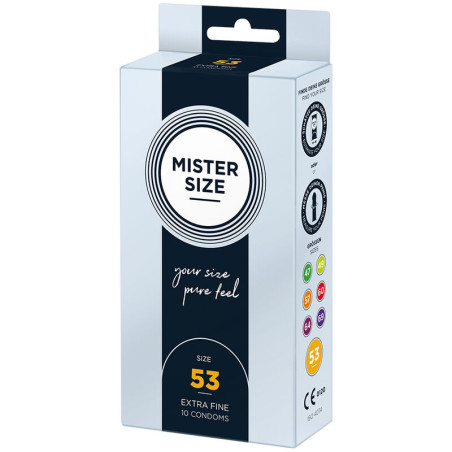 MISTER SIZE PRESERVATIVOS TALLA M 53 MM 10 UNIDADES