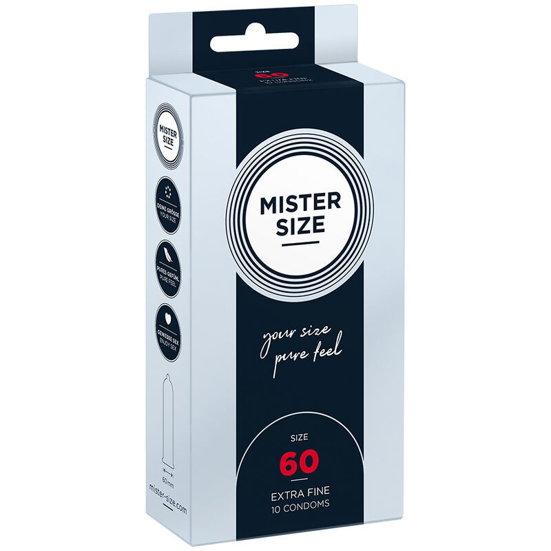 MISTER SIZE PRESERVATIVOS TALLA XL 60 MM 10 UNIDADES