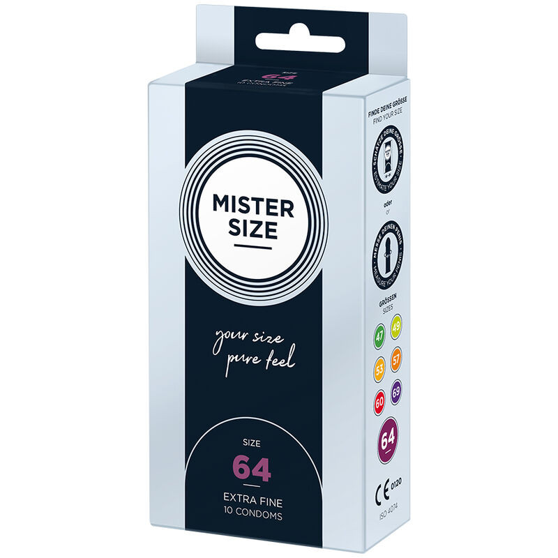 MISTER SIZE PRESERVATIVOS TALLA XXL 64 MM 10 UNIDADES