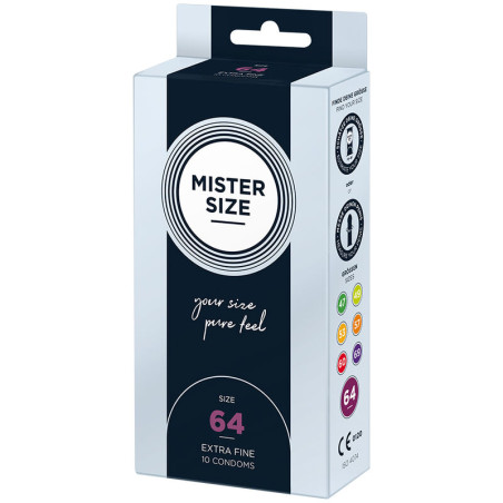 MISTER SIZE PRESERVATIVOS TALLA XXL 64 MM 10 UNIDADES