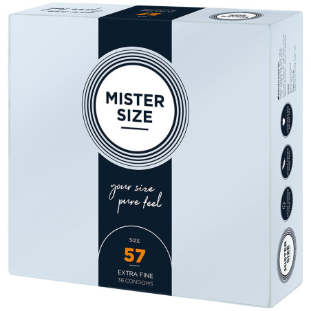 MISTER SIZE PRESERVATIVOS TALLA L 57 MM 36 UNIDADES