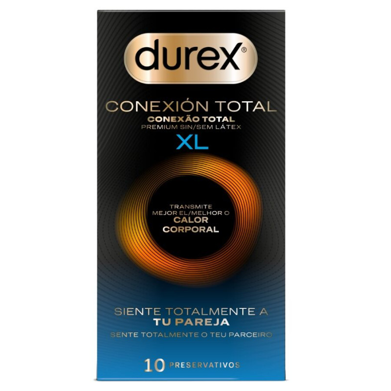 DUREX CONEXION TOTAL XL ULTRA FINO PLUS SIN LATEX 10 UNIDADES