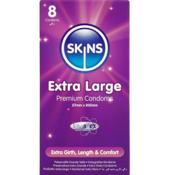 SKINS TAMANO XL PRESERVATIVOS PREMIUM PACK 8