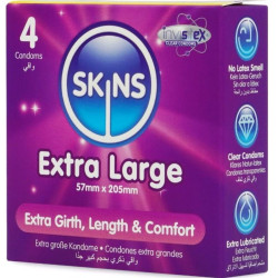SKINS TAMANO XL PRESERVATIVOS PREMIUM PACK 4 2