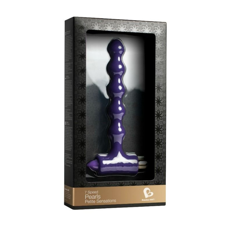 ROCKS OFF PLUG ANAL CON VIBRACION Y ONDULACIONES PETITE SENSATIONS PEARLS